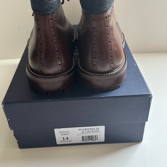 Warfield & Grand Potrero Cap-toe Boots - Chestnut - Size 14 (53801) - Picture 5 of 9